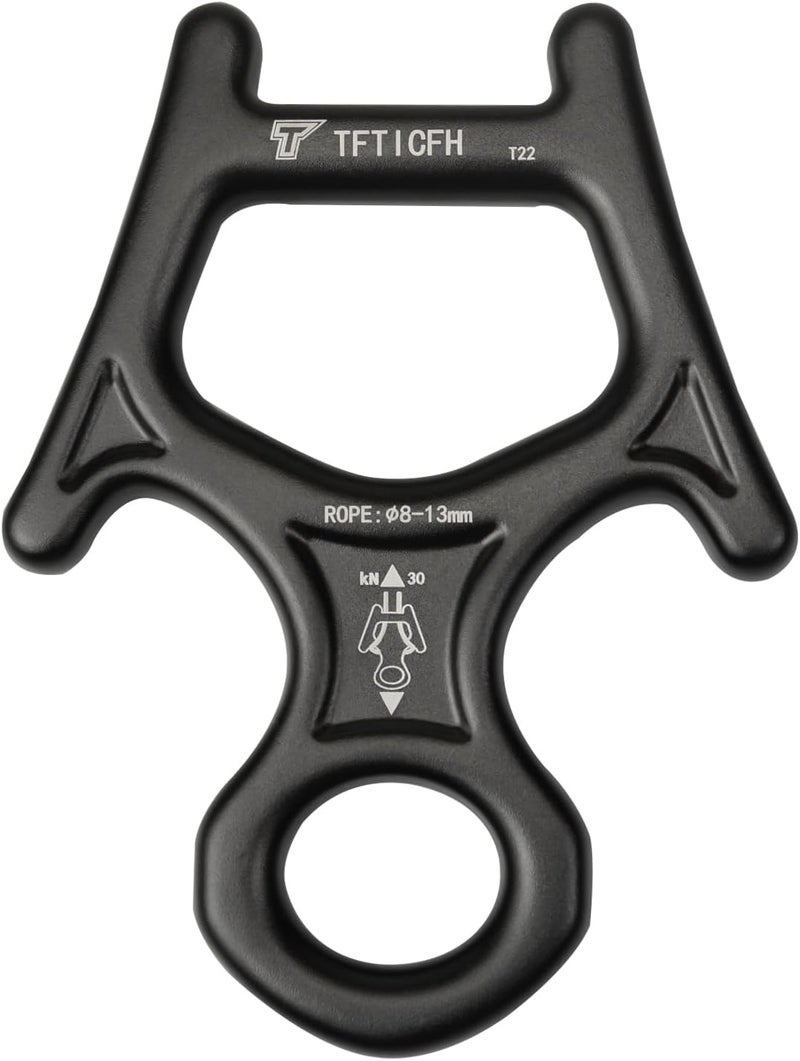 TFTICFH Figure 8 Descender, 30kN Climbing Descender, Heavy Duty 7075 Aluminum Belay & Rappel Equipment for Climbing, Mountaineering, Arborist, Caving, Aerial Yoga - Image 1